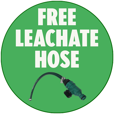 400 Litre Aerobin Hot Composter - Brunswick Green with Leachate Hose Extension Kit