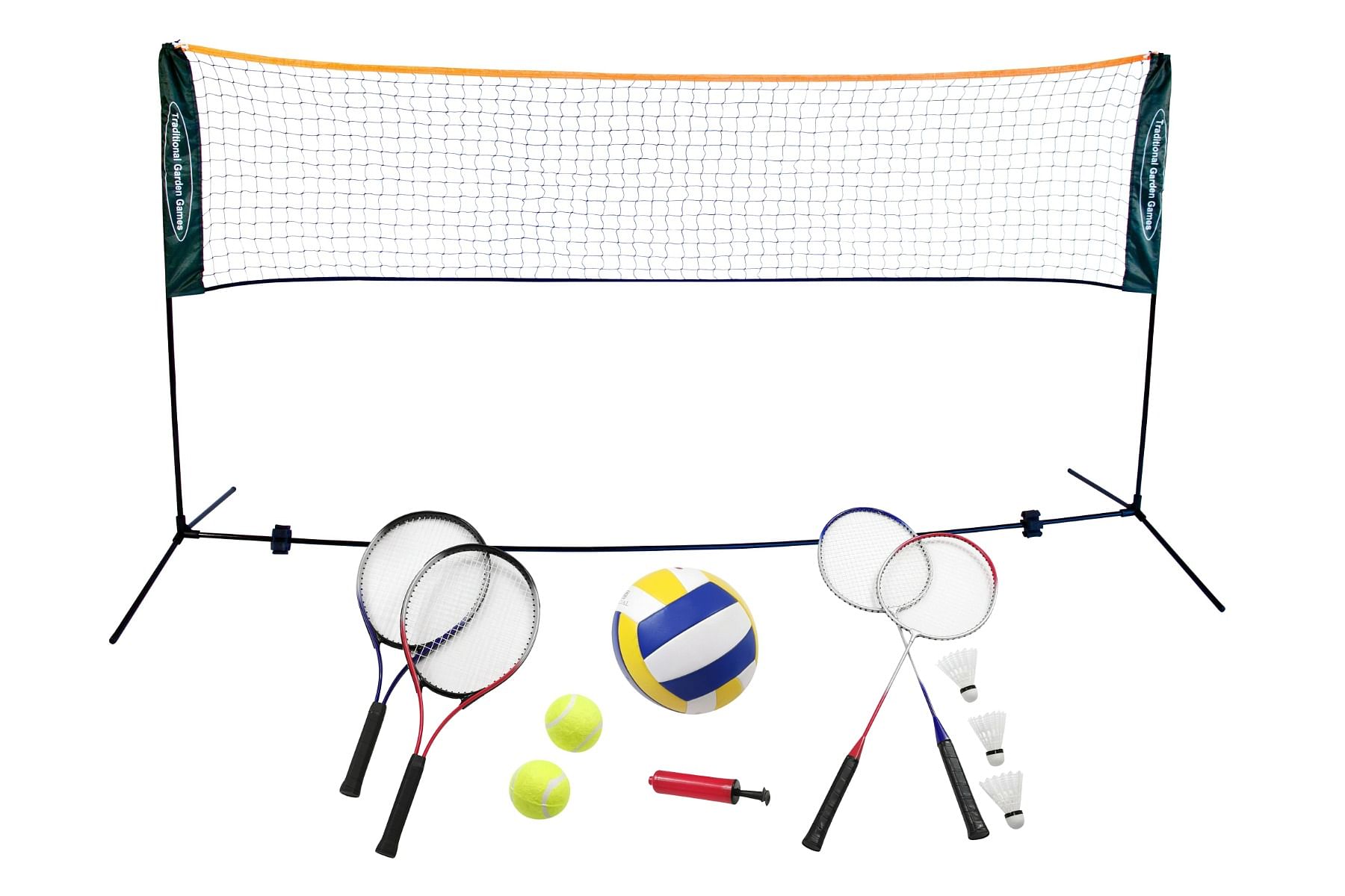 3-5M Portable Badminton Volleyball Tennis Net Set With Stand/Frame Carry Bag UK 