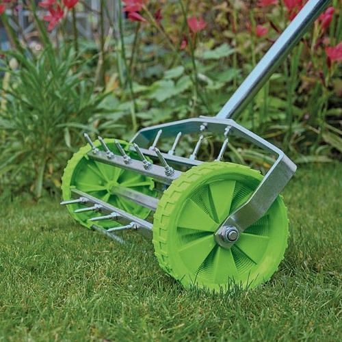 Draper Tools Rolling Lawn Aerator Spiked Drum, 450mm